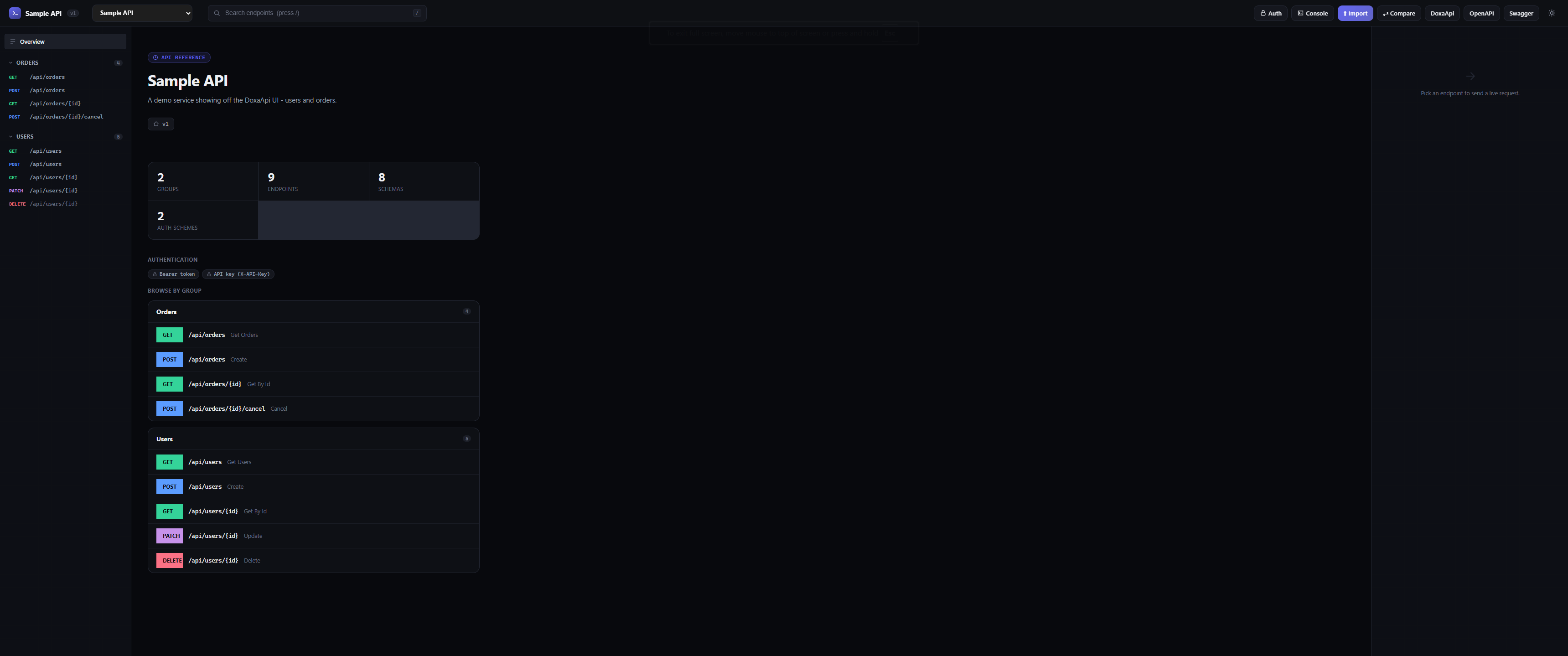DoxaApi screenshot